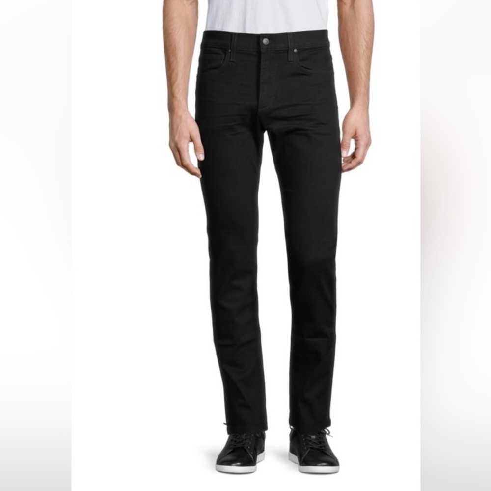 Joe’s Jeans Slim Straight Black Brushed Pants 32 Waist